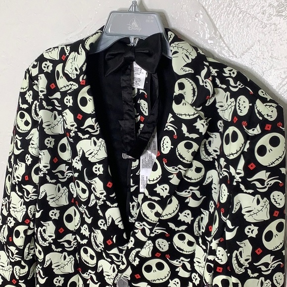 Nightmare before Christmas Glow in the Dark Dinner Jacket W Bow Tie SZ S/M NWT - Picture 13 of 16